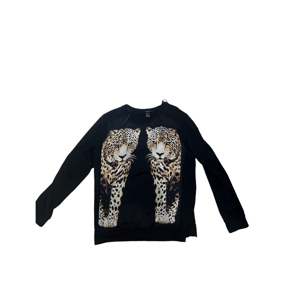 New Forever 21 Black Tiger‎ blouse sz Large